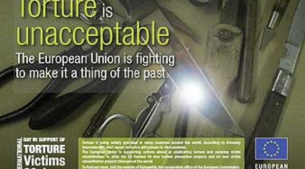 ziua internationala in sprijinul victimelor torturii tortura este inacceptabila