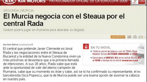 steaua javier clemente il vrea pe ionut rada la murcia
