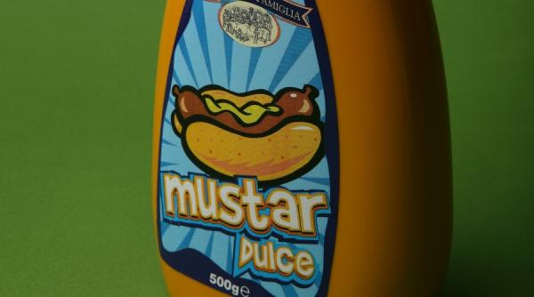 mustar dulce cu aditivi alimentari