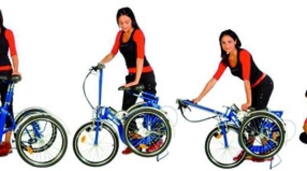 bicicleta pliabila usor de depozitat in casa