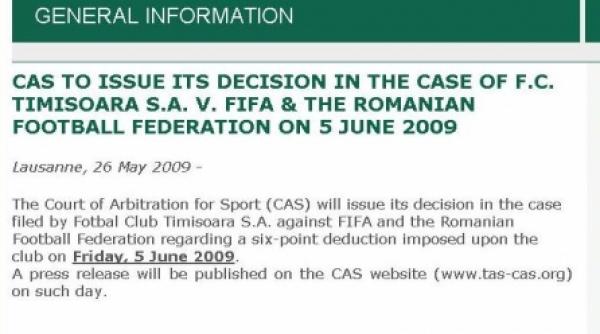 tas pe 5 iunie comunicam verdictul in dosarul fc timisoara marian iancu hotararea este regulamentara