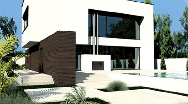 locuinta moderna pe lot amenajat peisager