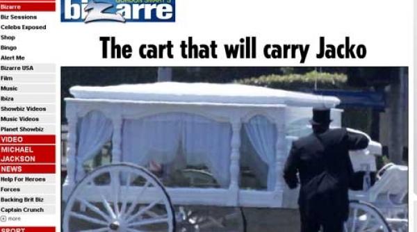 the sun imagini cu carul mortuar al lui michael jackson