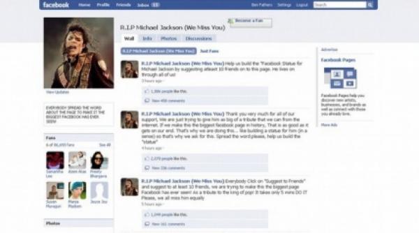 michael jackson regele retelei facebook