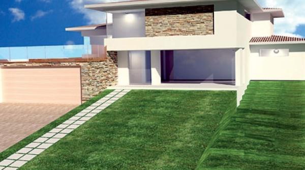 locuinta individuala pe malul unui lac