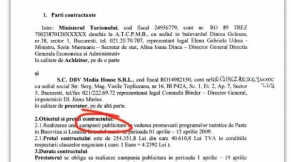 transparenta partiala la ministerul turismului