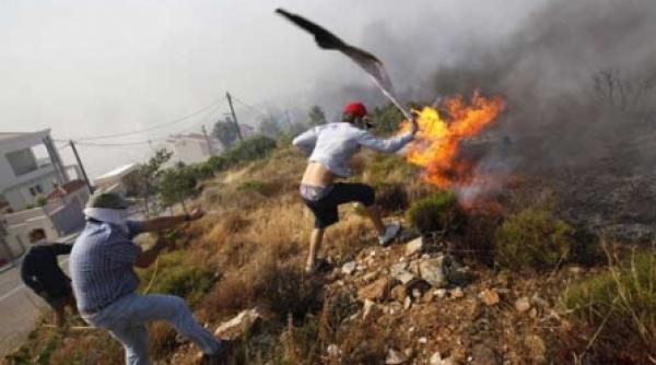 flacari si fum la portile atenei