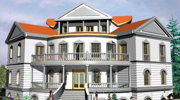 conac in stil neoromanesc o constructie deosebita