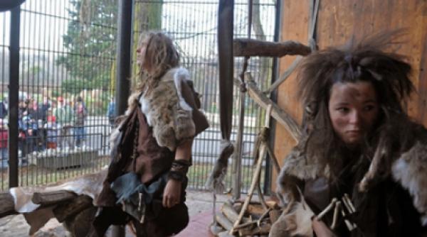 varsovia omul cavernelor pus intr o cusca la gradina zoologica