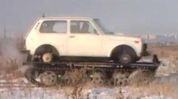 solutie ruseasca de iarna masina pe senile