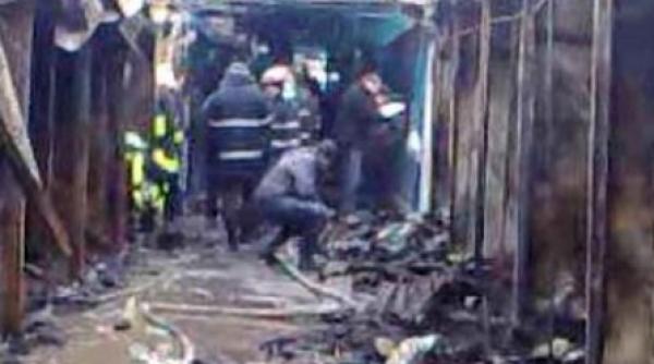 sibiu incendiu in cea mai mare piata din oras