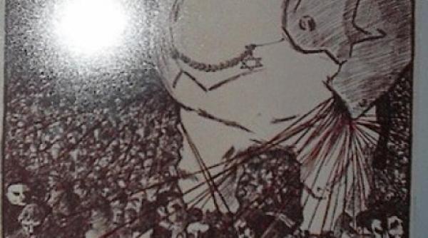 metafora grasului in spinarea slabului dupa un afis nazist unde grasul era evreul