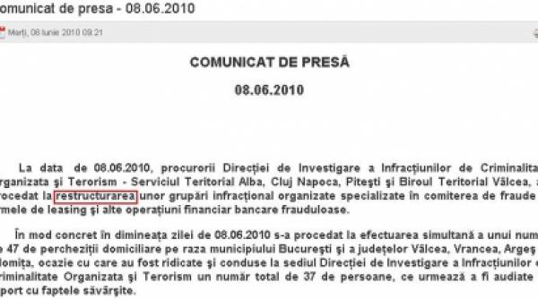 diicot restructureaza gruparile mafiote