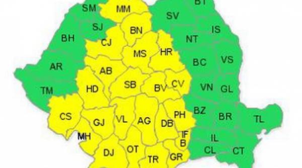 cod galben de ploi si furtuni in 22 de judete avertizarea vizeaza si capitala