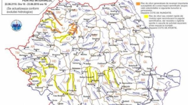 cod portocaliu de inundatii in judetele cluj salaj satu mare si bihor