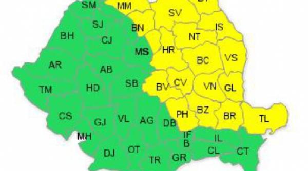 codul galben de ploi extins in nordul dobrogei si nord estul munteniei