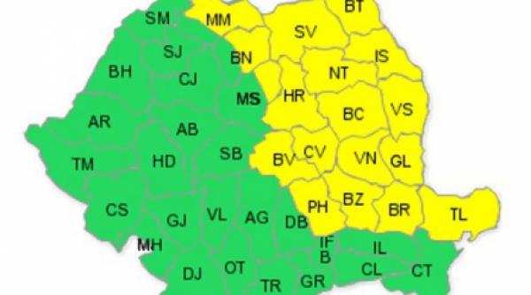 codul galben de ploi pentru moldova si nordul dobrogei prelungit pana vineri dimineata