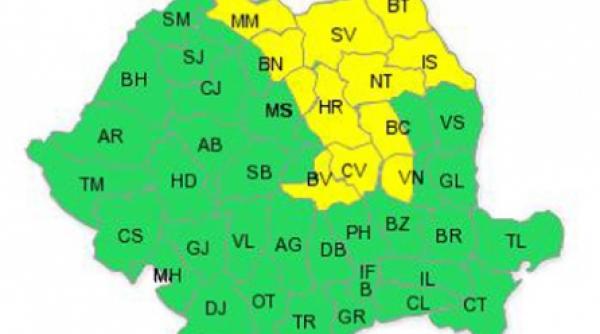 codul galben de ploi prelungit pana la ora 23 00