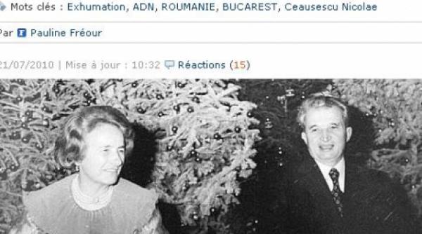 deshumarea ceausestilor in presa internationala