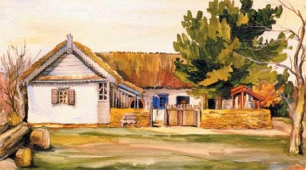 acuarela geniu casa lumina fosnet copaci muzeu