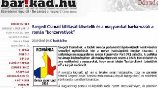 harta a romaniei fara transilvania afisata de ziarul unui partid extremist maghiar