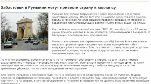 presa rusa romania se apropie de colaps