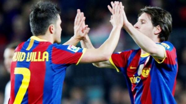 video messi si david villa au facut spectacol pe nou camp