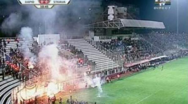 incidente grave provocate de fanii stelisti in giulesti meciul a fost intrerupt 8 minute