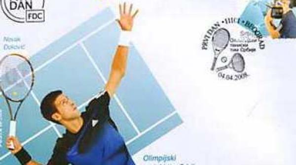 timbre cu echipa serbiei dupa castigarea cupei davis