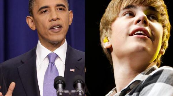 justin bieber are aproape tot atata influenta in lume cat obama