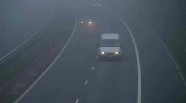 ceata ingreuneaza traficul pe drumurile nationale si pe cele doua autostrazi