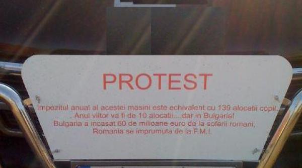 protest inedit in trafic vezi ce a transmis soferul guvernantilor