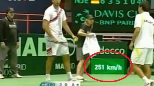 video ivo karlovic a batut recordul de viteza la serviciu 251 km h