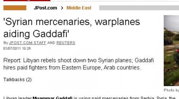 ziar arab mercenari romani lupta pentru gaddafi