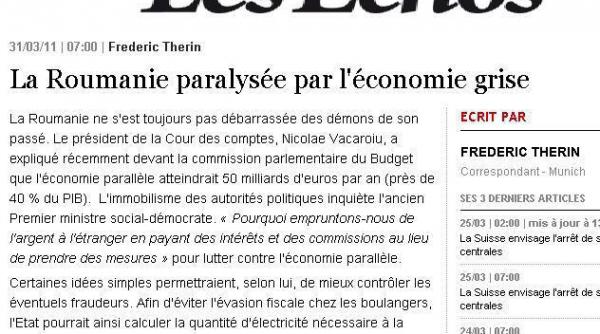 les echos romania paralizata de economia subterana