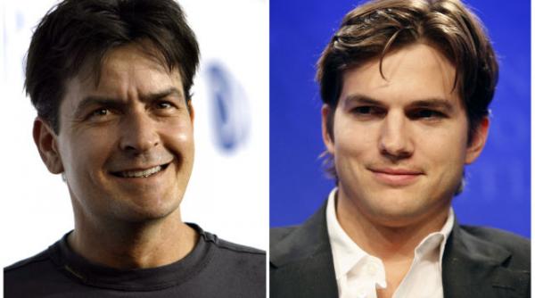 ashton kutcher inlocuitorul lui charlie sheen in serialul doi barbati si jumatate