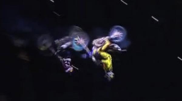 uluitor salt inapoi la 720 de grade sincron cu doua motociclete