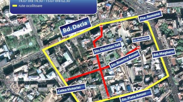 restrictii rutiere de ziua frantei in capitala vezi harta cu rutele ocolitoare