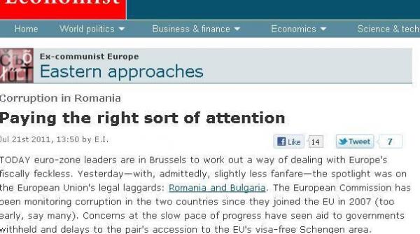 the economist coruptia din scolile romanesti nu este inclusa in mecanismul de monitorizare al ue