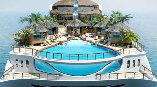 cel mai extravagant iaht din lume are propriul vulcan si multe insule