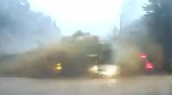 imagini dramatice in coreea de sud o avalansa spulbera masinile de pe sosea