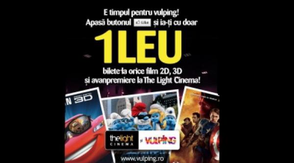 1 leu biletul la orice film 2d sau 3d