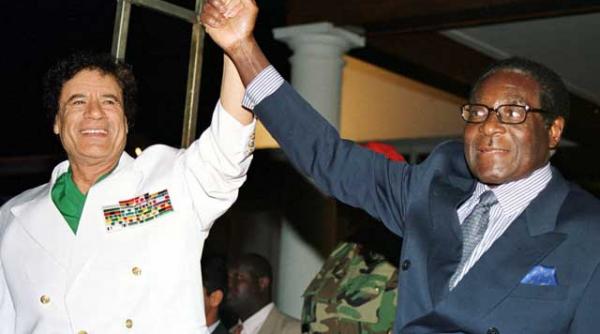 gaddafi a fugit la fratele mugabe din zimbabwe