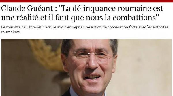 ministrul francez de interne vrea sa atace delincventa romaneasca