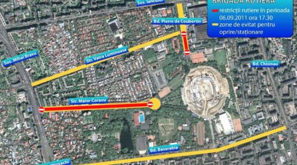meciul romania franta restrictioneaza traficul in zona national arena vezi harta