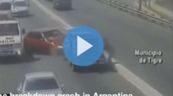 spectaculos accident pe o autostrada din argentina video