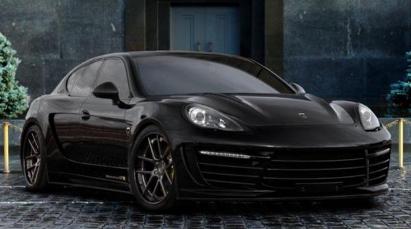aur si piele de crocodil pentru un porsche panamera intunecat
