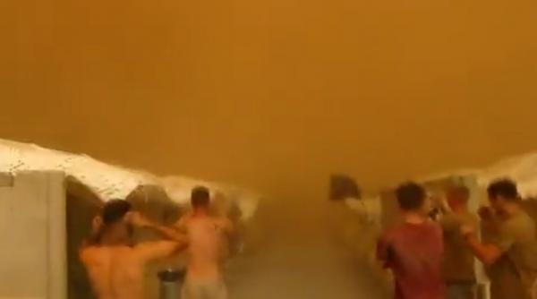 o furtuna de nisip arunca in bezna o baza militara americana din afganistan video