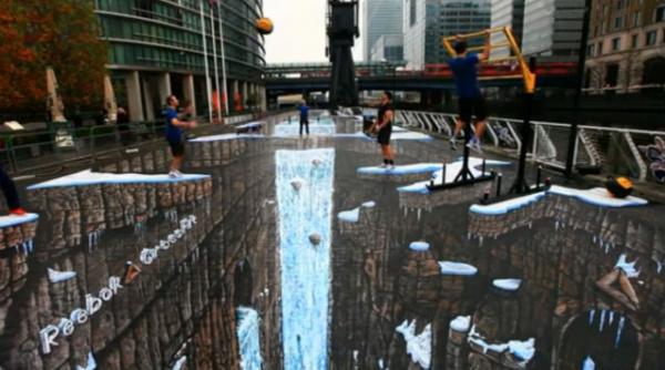 cel mai tare desen 3d iluzia unei cascade a intrat in cartea recordurilor video