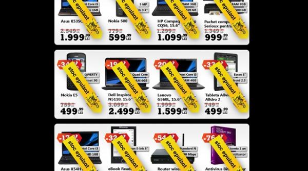 nebunie generala romanii au golit magazinele de electronice flanco si a inchis site ul emag stoc epuizat video